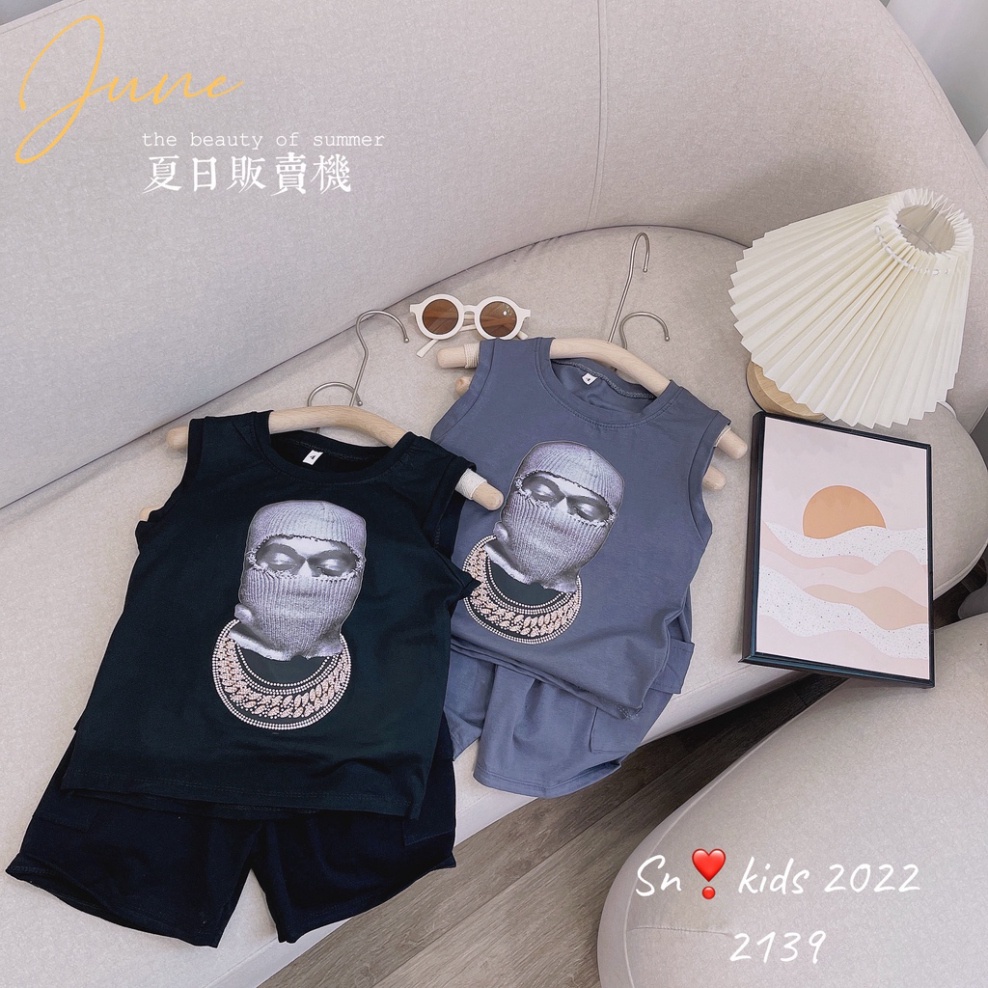 Bộ quần áo mùa hè cho bé trai, bộ áo ba lỗ họa tiết NINJA quần túi hộp cho bé size 8-33kg