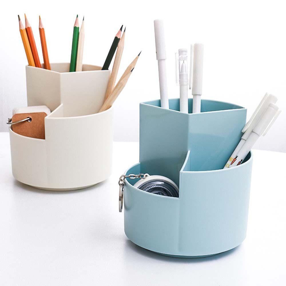 AUGUSTINE Hộp Đựng Bút Để Bàn Đa Năng Xoay 360 Độ Tiện Dụng Ốp