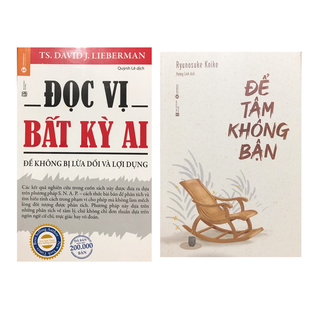 Sách - Combo Đọc vị Bất kỳ ai + Để tâm không bận