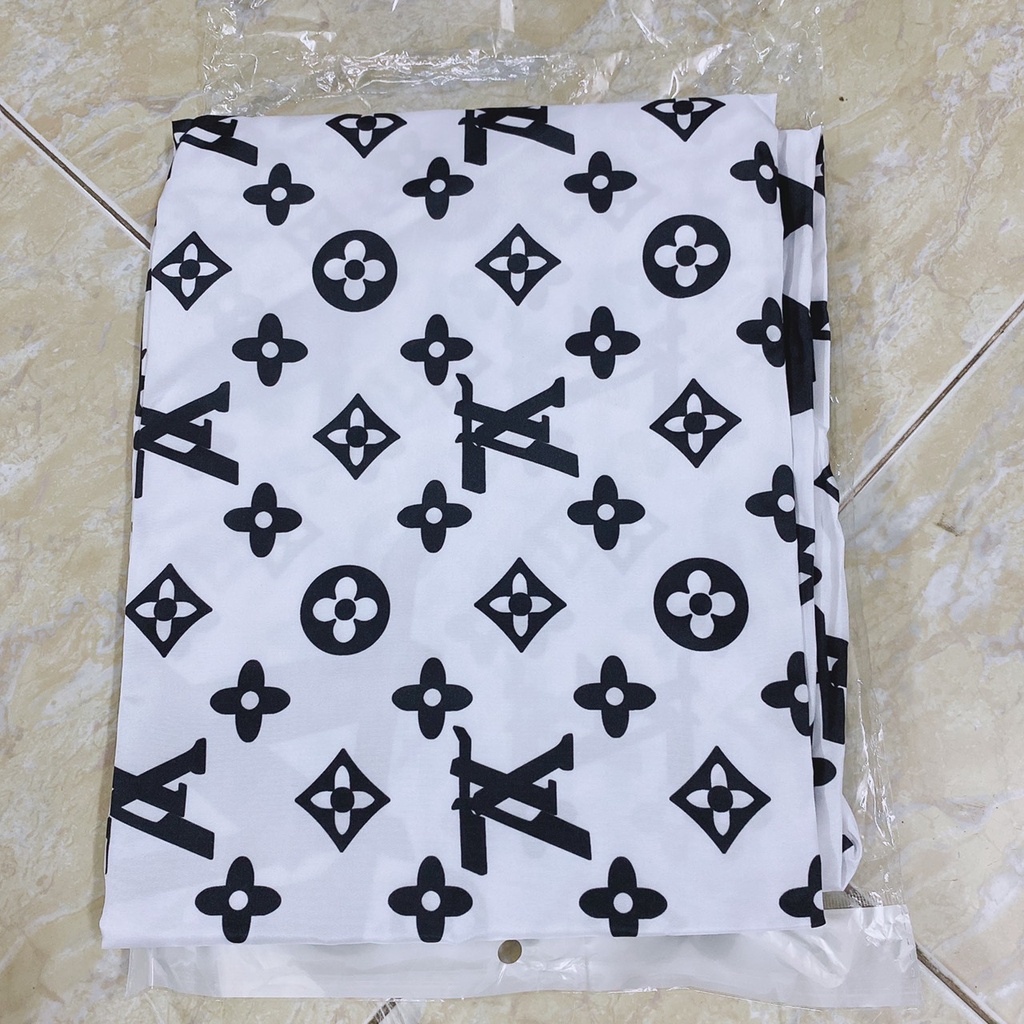 Áo choàng cắt tóc logo L.V khổ to 140 x 120 cm vải đẹp
