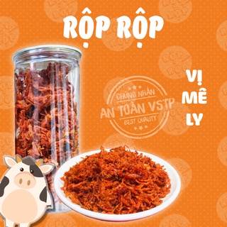 Khô bò xé sợi 300gr Rộp Rộp, đồ ăn vặt, đồ ăn vặt tuổi thơ, đồ ăn vặt việt nam, ngon mút tay, rẻ vô địch