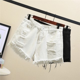 Quần short jeans nữ lưng cao rách cá tính