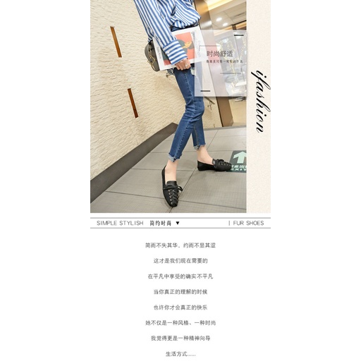 Giày búp bê đế bằng thiết kế thời trang mùa xuân hè phong cách Hàn Quốc mới cho nữ