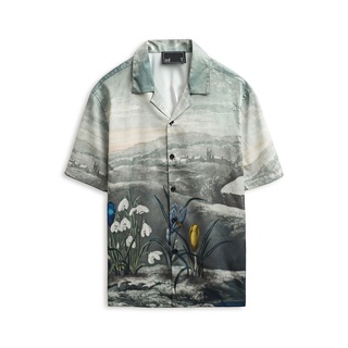 Áo sơ mi inf flower picture, chất vải cotton dày dặn, sm005446, somehow