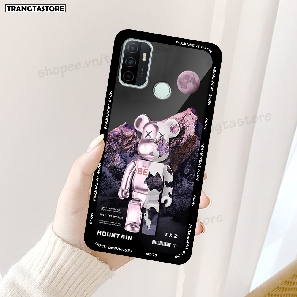 Ốp Oppo A53 in hình gấu Bearbrick,Mountain,xanh,đen,đỏ giá rẻ