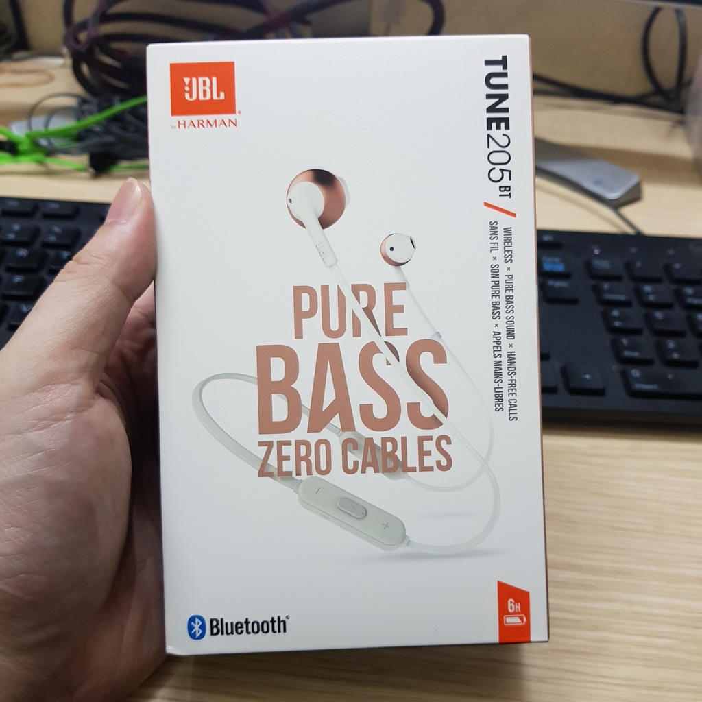 Tai nghe bluetooth JBL C205 tune, có mic đàm thoại, âm thanh cực hay, thời gian đàm thoại 6h