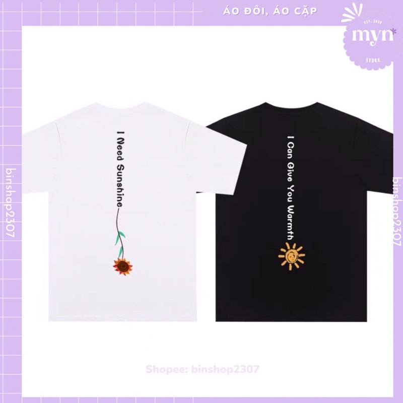 Áo phông cặp đôi nam nữ Sunshine mẫu mới nhất