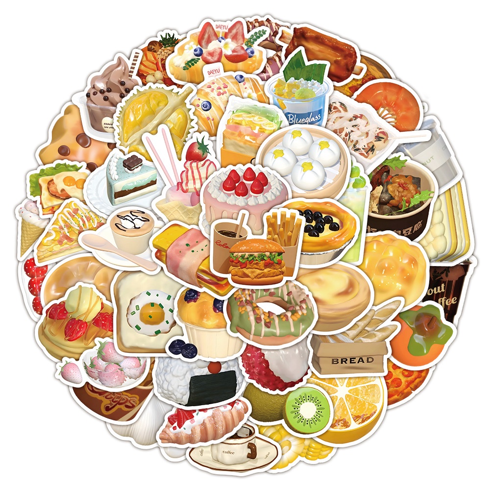 Set 60 Sticker Dán Trang Trí Điện Thoại Laptop Ván Trượt