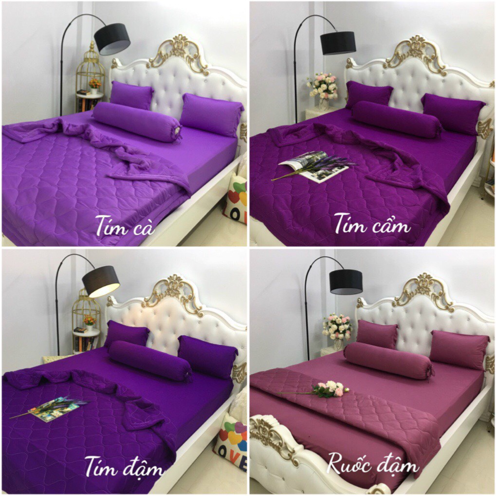 Bộ ga thun❤❤FREESHIP❤❤drap thun Hàn 4 món( 1 ga, 2 áo nằm ,1 áo ôm)