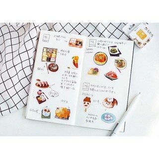 Set 45 sticker các món ăn, món đồ uống (không trùng)