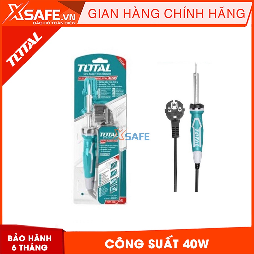 Mỏ hàn chì TOTAL làm nóng nhanh Mũi hàn chì chất liệu cao cấp độ bền cao, ổn định, thời gian nóng 3~5ph