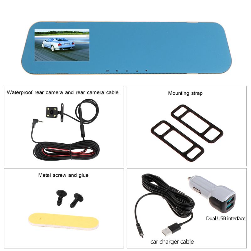 Gương Chiếu Hậu Tích Hợp Camera Hành Trình IOR V40 Cho Xe Hơi