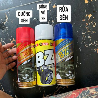 Rửa - dưỡng sên - dưỡng nhựa và lốp bz chai lớn 450ml