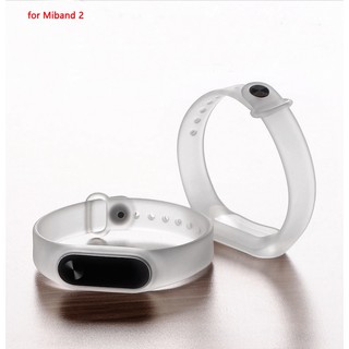 Dây đeo silicon trong suốt cho đồng hồ thông minh Xiaomi Mi Band 2 Miband 2