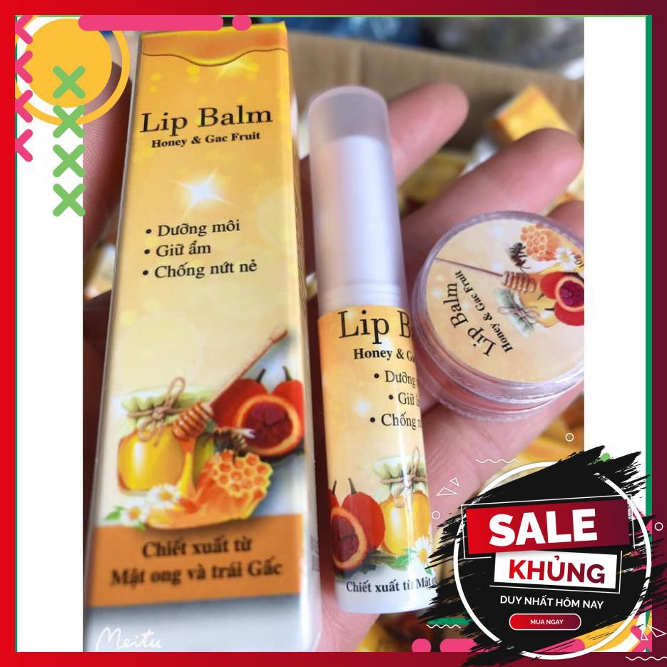 🌺FREESHIP🌺 Dưỡng Môi Sáp Ong ⇉ Son Dưỡng Gấc⇉ Dưỡng Tinh Dầu Quả Gấc