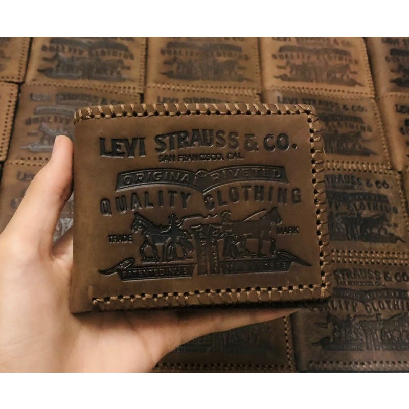 Ví Da Bò Mẫu LV Khâu Thủ Công Siêu Cool