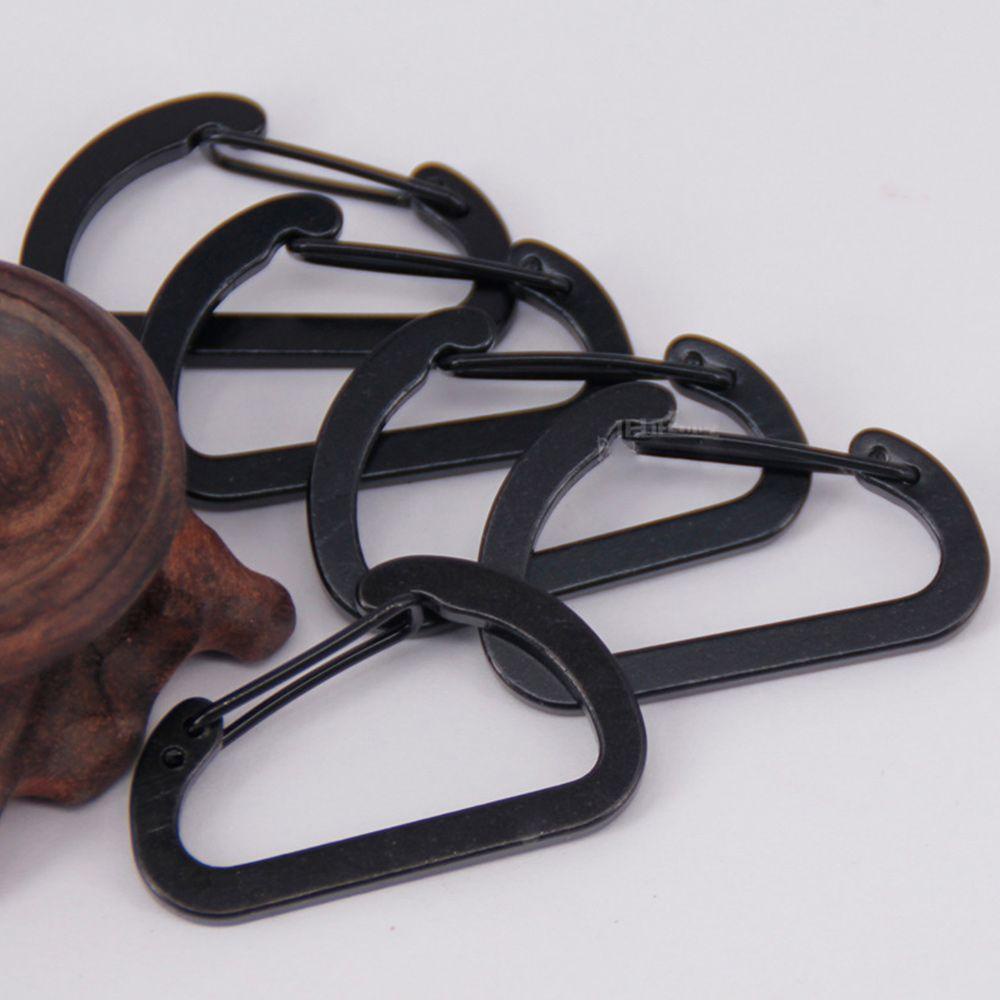 Set 10 Móc Khóa Leo Núi Bằng Hợp Kim Nhôm Màu Đen