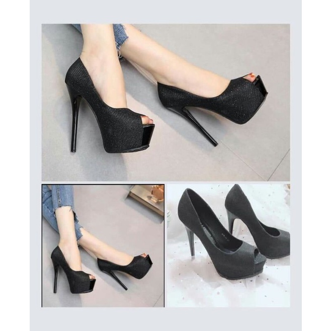 GIÀY CAO GÓT ĐẾ ĐÚP KIM SA CHUẨN HÃNG DIYINI FASHION