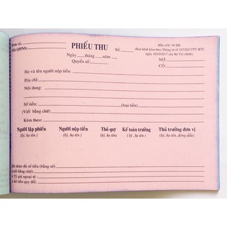 Phiếu thu/ Phiếu Chi Hành Chính 3 Liên 150 tờ (Combo 10 cuốn)
