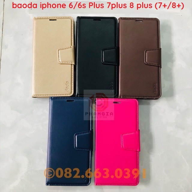 [Hot Sale] Bao da Dada iphone 6 6s Plus 7 plus 8 plus (7+ 8+) cao cấp, có ngăn đựng thẻ, xem phim