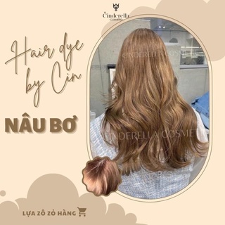 Thuốc nhuộm tóc Nâu Bơ không tẩy (kèm trợ nhuộm, găng tay)