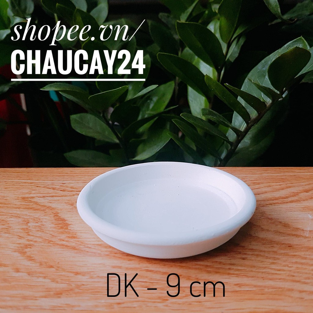 Dĩa lót chậu đất nung đường kính 9 cm trồng sen đá, xương rồng, tiểu cảnh