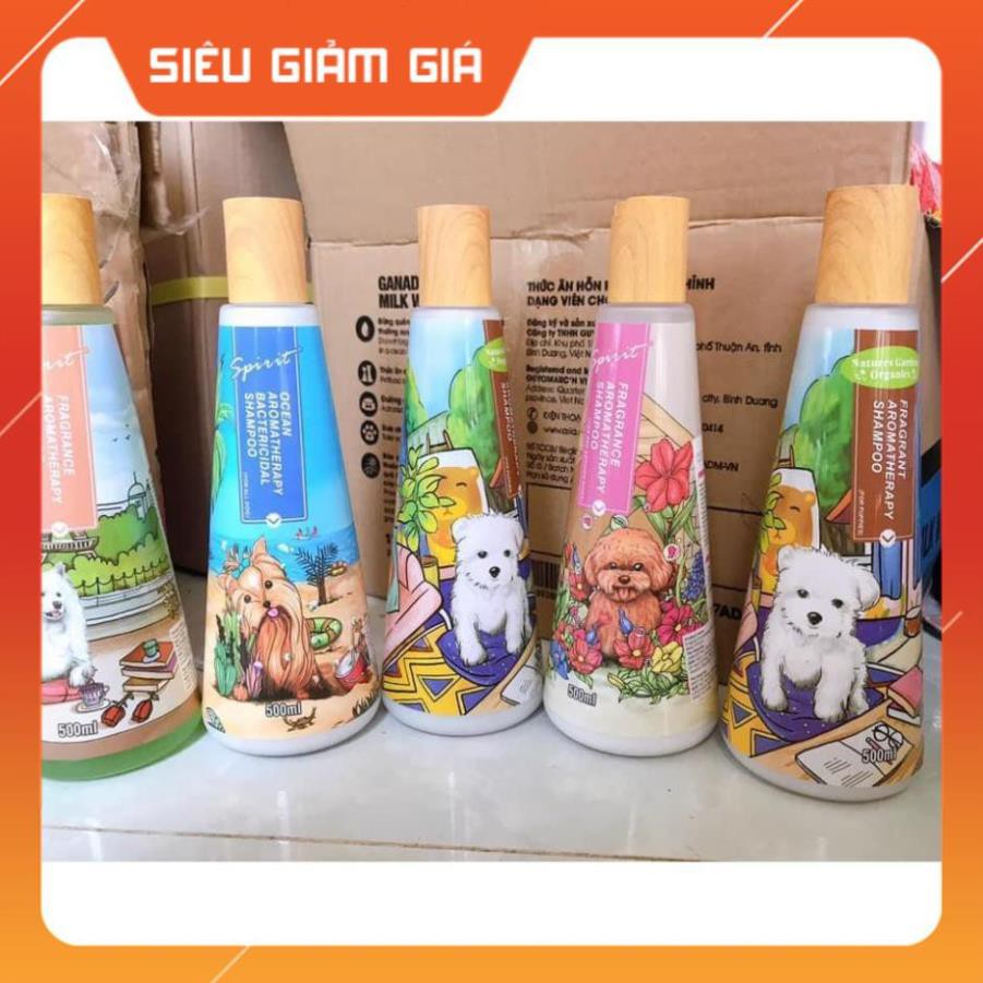 [GIẢM GIÁ] Sữa tắm nước hoa cho chó nắp gỗ Spirit chai 500ml - petshop số 01