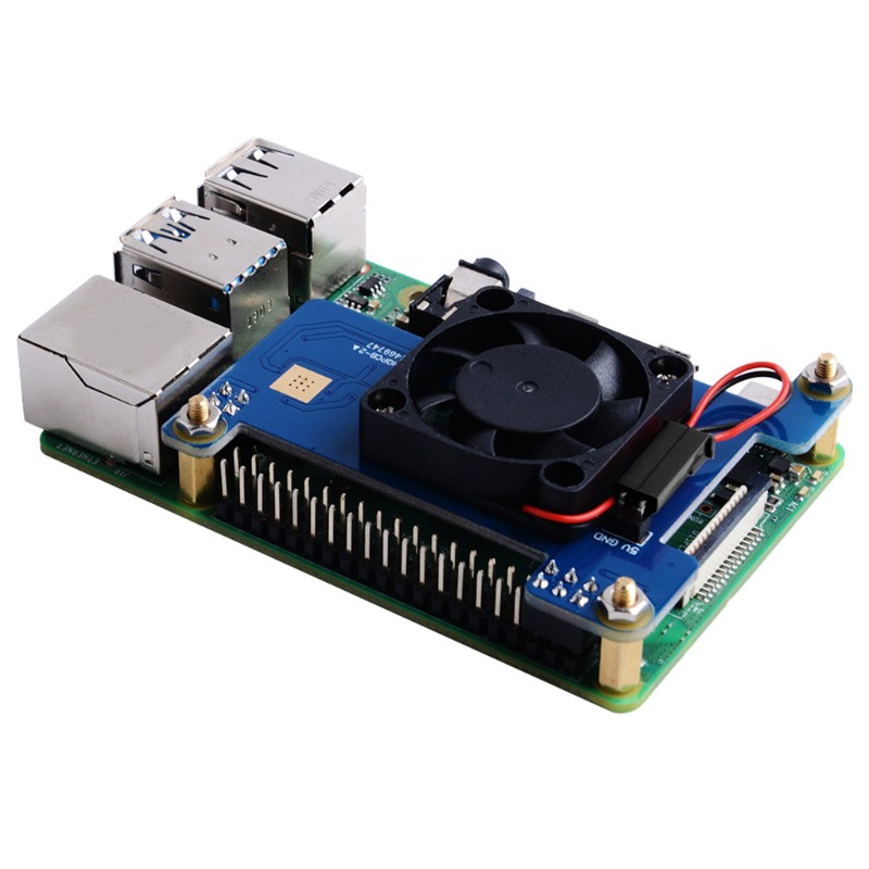 QJ  Ethernet POE Fan Power Over Ethernet Module Supports Raspberry Pi 4B/3B+