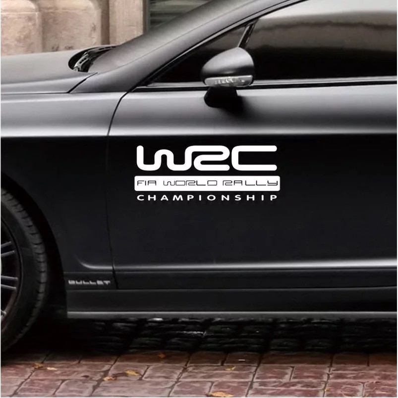 Bộ 2 Tem dán cửa xe ô tô WRC