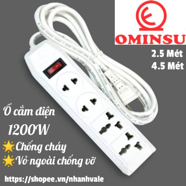 Ổ cắm điện có dây OMINSU - Hàng Việt Nam chất lượng cao