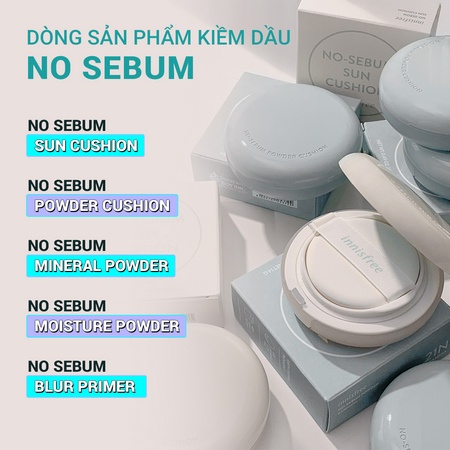 Phấn nước kiềm dầu Innisfree No Sebum Sun Cushion 14g