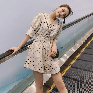 *❣️FREESHIP❣️JUMPSUIT CHẤM BI TAY PHỒNG CÓ TÚI