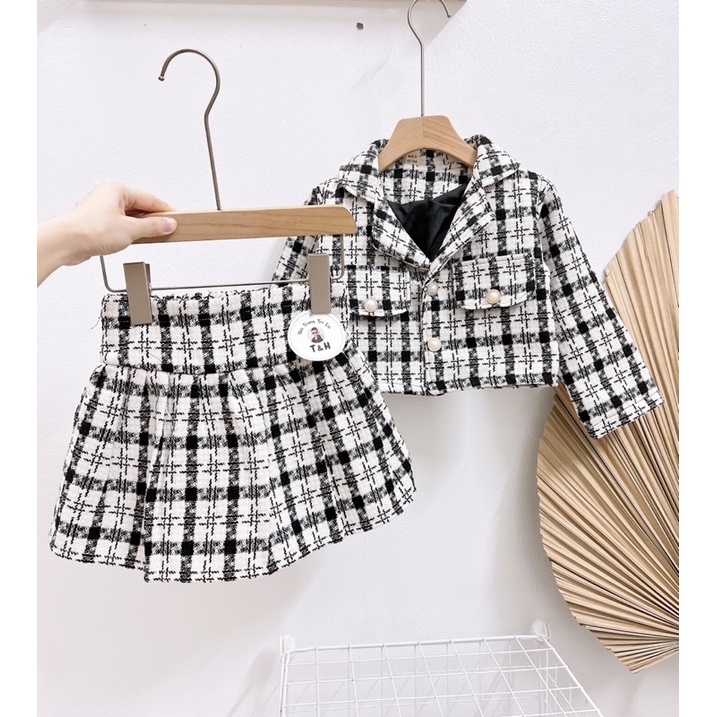 Set váy dạ cao cấp cho bé gái