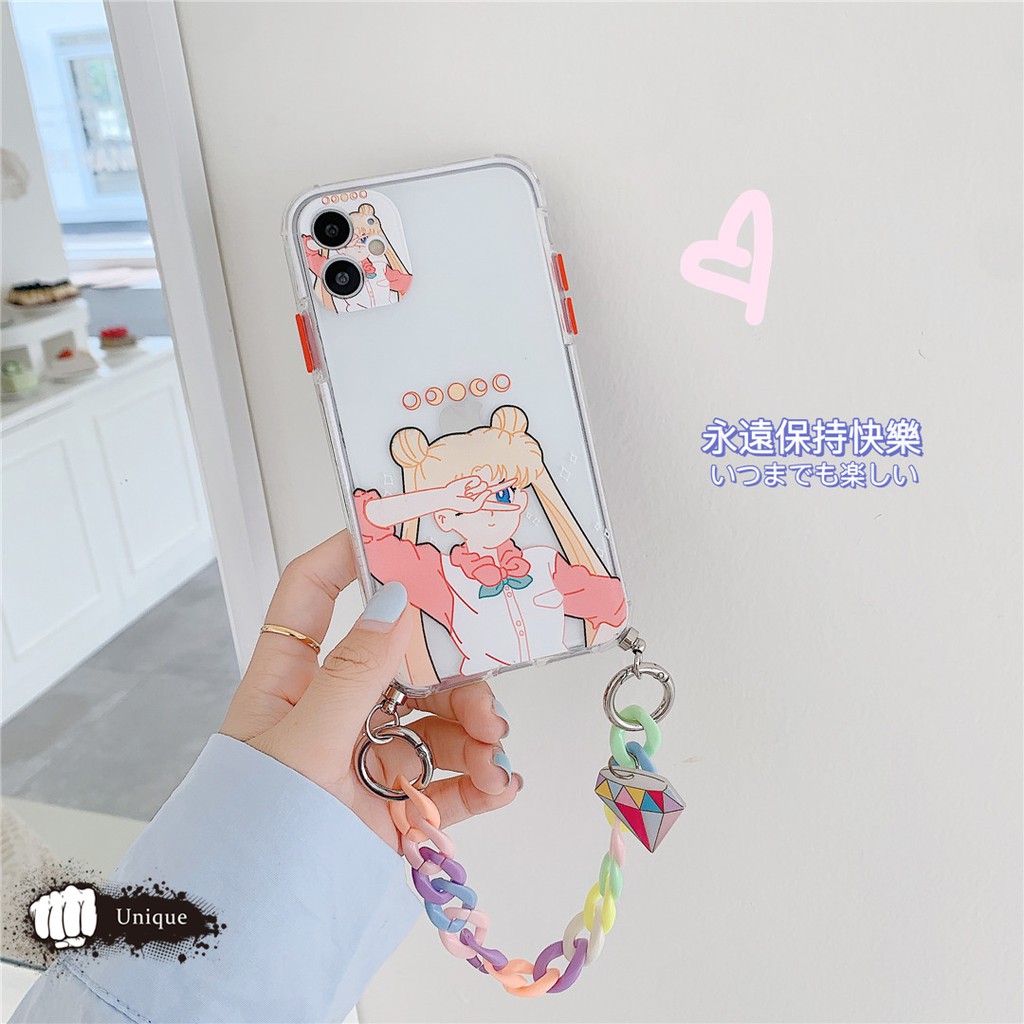 Sailor Moon Ốp Điện Thoại Hình Thủy Thủ Mặt Trăng Xinh Xắn Cho Iphone 11promax 7plus Xr