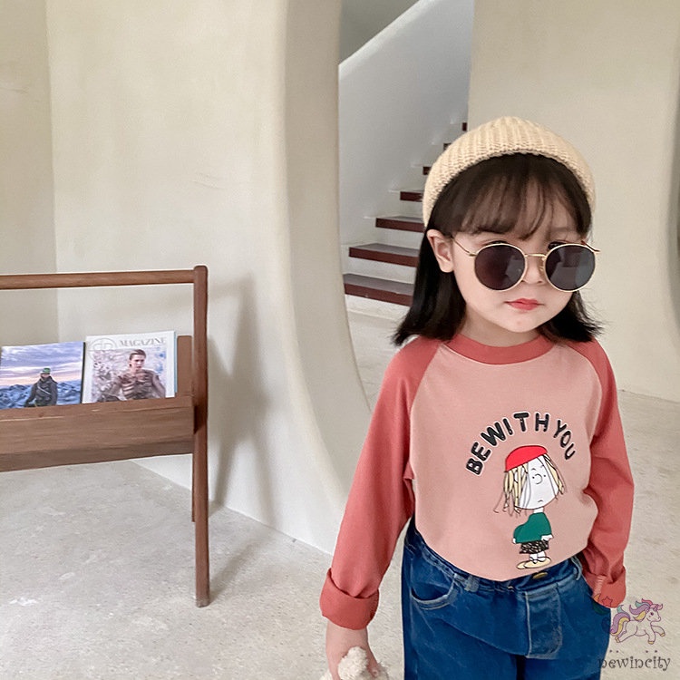 Áo Thun DàI Tay In HoạT HìNh Dễ Thương Cho Bé GáI