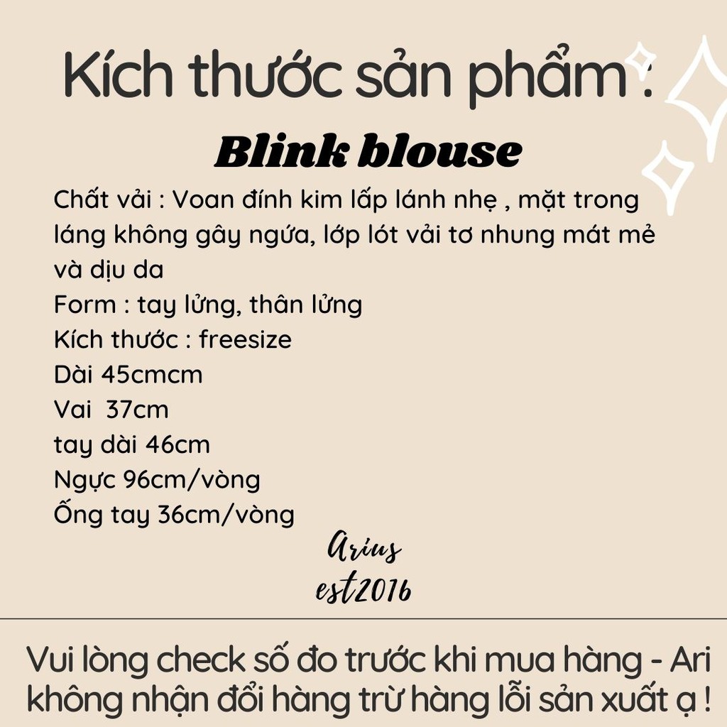 [ARI CŨ]- Áo Blink blouse