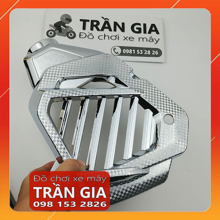 Ốp che két nước xe Sh Mode 2013-2014-2015-2016-2017-2018-2019 - che quạt gió xi inox cacbon sh mo nữ phụ kiện trang trí