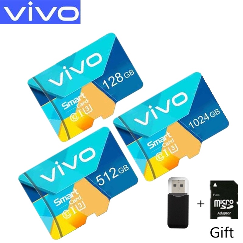 VIVO Thẻ Nhớ Micro SD XC Microsd C10 512GB 256GB 128GB 1TB Tốc Độ Cao