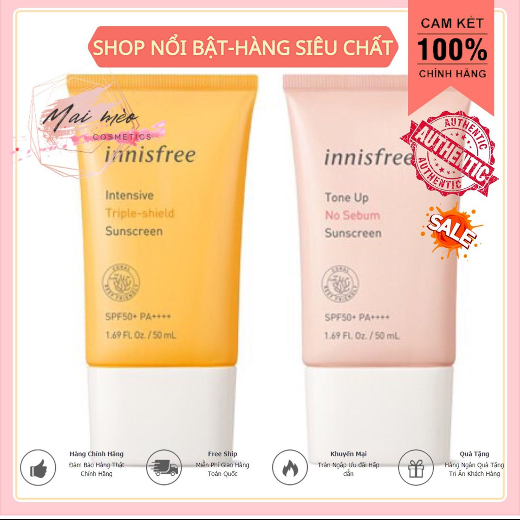 kem chống nắng innisfree nosebum/ long lasting/ trip shield