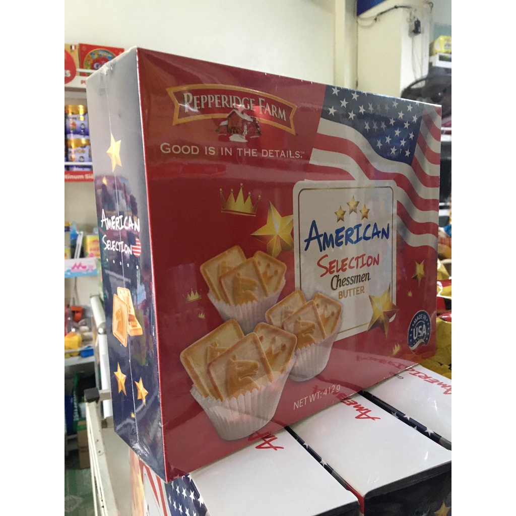 Hộp bánh Pepperidge Farm American Selection Chessmen 412g