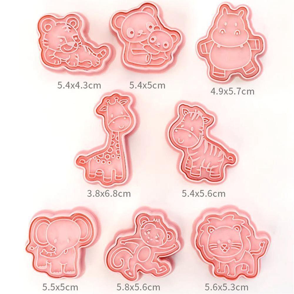 AUGUSTINA Set 8 Khuôn Cắt Làm Bánh Quy Đa Năng Tiện Dụng Hình Bông Hoa Xinh Xắn
