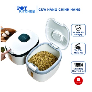 Thùng đựng gạo thông minh, Thùng đựng thực phẩm cao cấp chống ẩm, chống mối mọt loại 5kg tặng kèm cốc xúc gạo