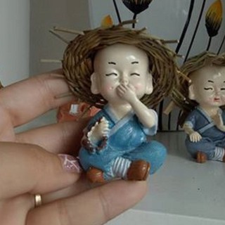 BỘ TƯỢNG 4 ĐIỀU KHÔNG ĐỘI NÓN ( TƯỢNG LOẠI TO )