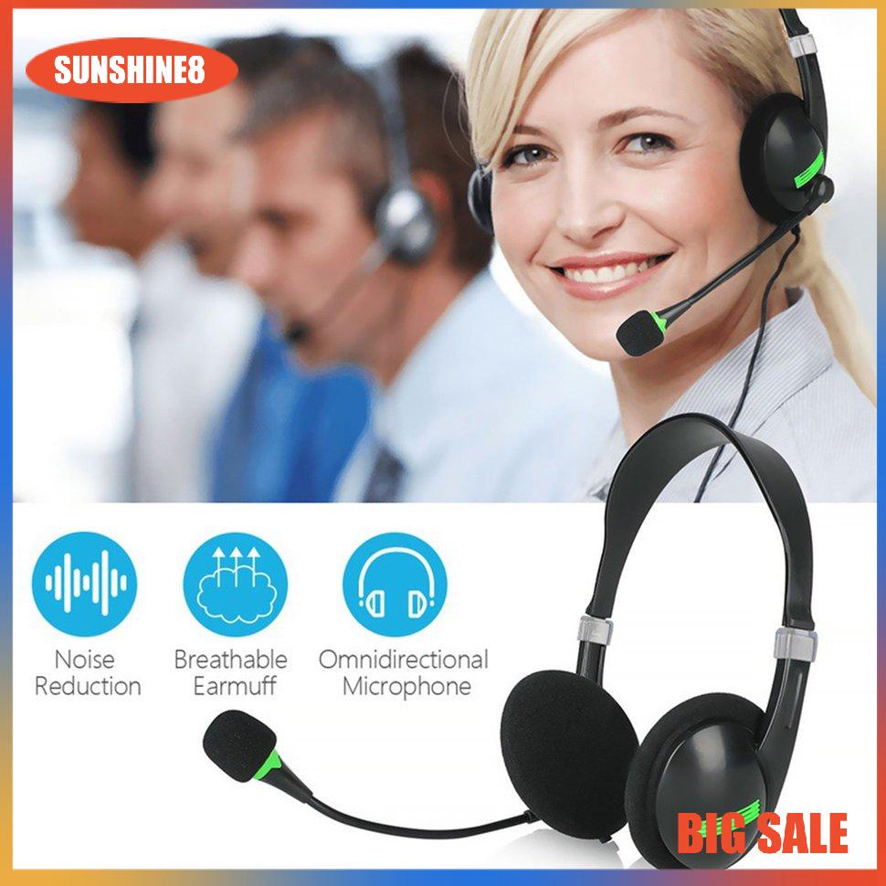 【SUN】3.5MM Audio Headset Lightweight Gaming Laptop PC Earplugs Wired Headset