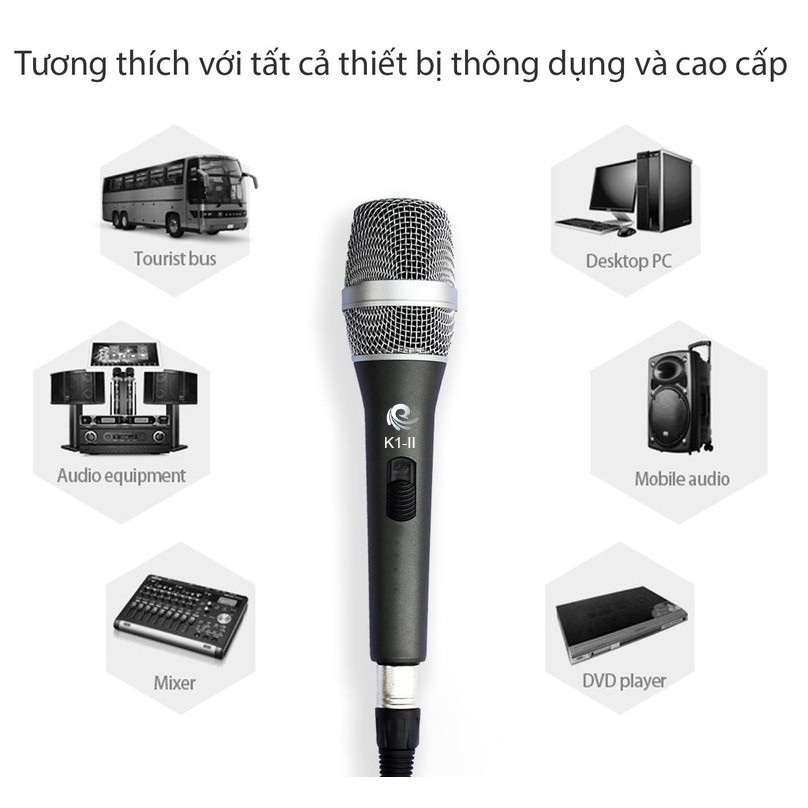 [HỎA TỐC]Micro Không dây Karaoke ONTEKCO E6 cao cấp - Chuyên dụng Karaoke loa kéo, Amply