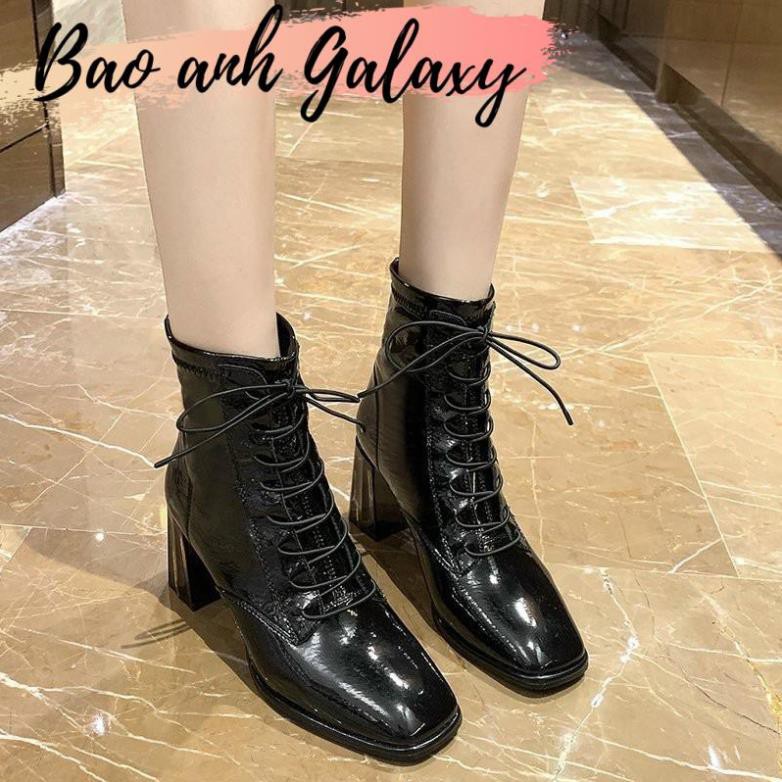 [Hot Trend] Giày Bốt Đế Vuông Da Bóng Phong Cách Thời Trang [Ảnh Thật] | BigBuy360 - bigbuy360.vn