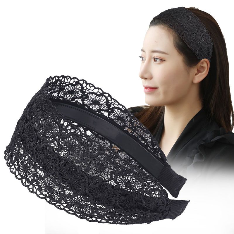 Bờm ren bản to, giúp che hói và che tóc bạc phong cách hàn quốc