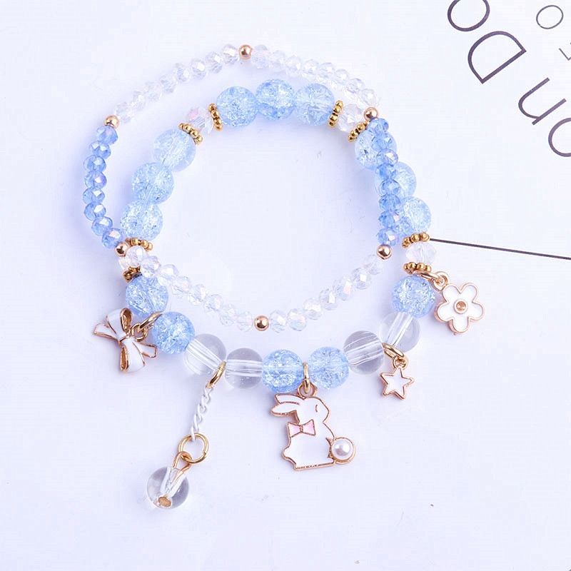 Vòng Tay Xâu Hạt Pha Lê Kiểu Công Chúa Dễ Thương Cho Bé Gái