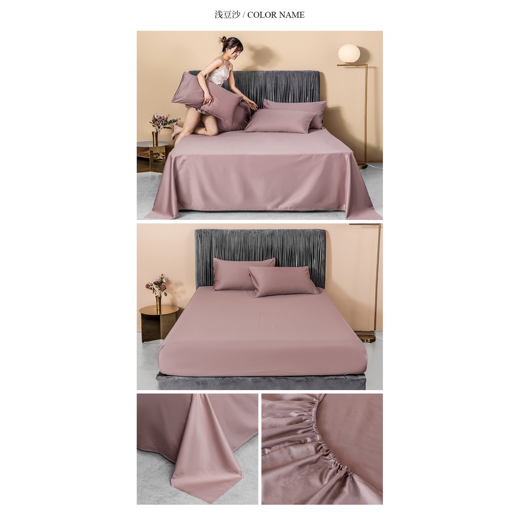 [RẺ VÔ ĐỊCH] Bộ Drap Giường Lụa Satin - Bộ Ga Gối Cotton Lụa 60s Sakura JP Bedding Decor