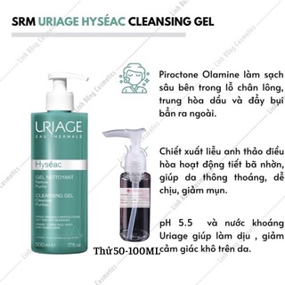 SỮA RỬA MẶT CHO DA DẦU - MỤN URIAGE CÁC SIZE
